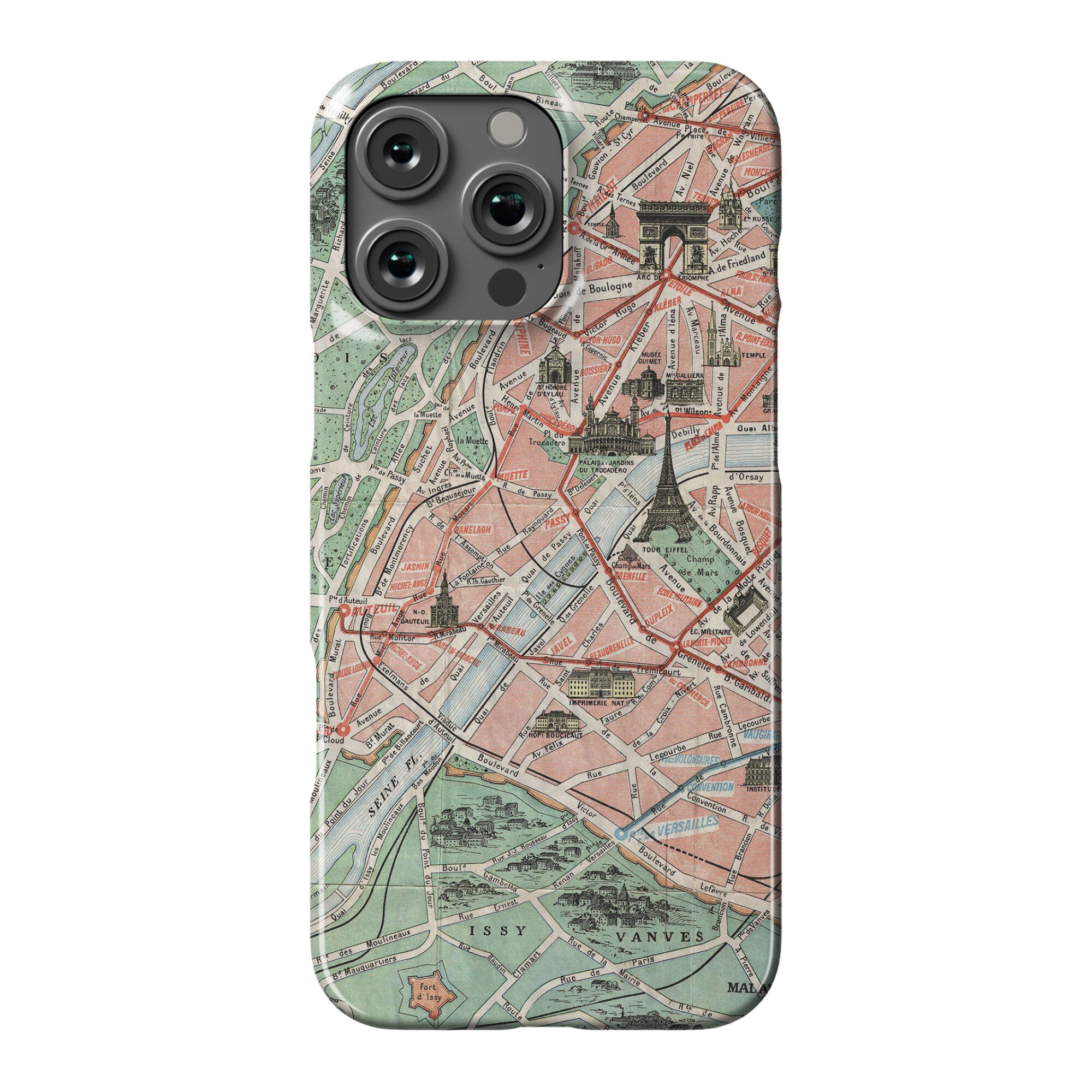 Vintage Paris Map Phone Case